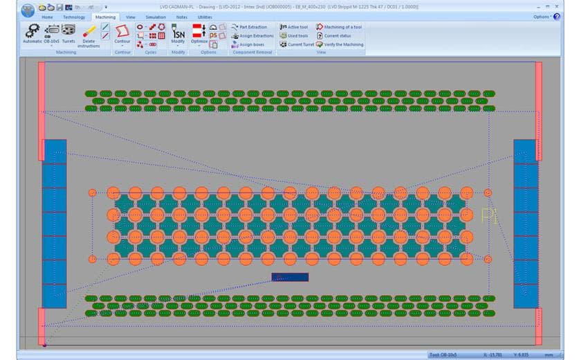CADMAN-P punching software drawing view