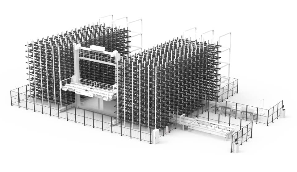 Honeycomb warehouse long goods storage system